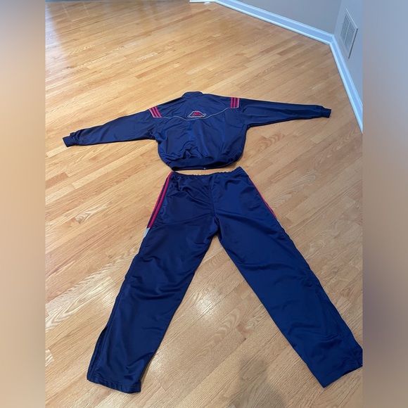 Adidas black 2-piece prime green activewear. Front zipper, pants drawstring, L - Picture 4 of 15